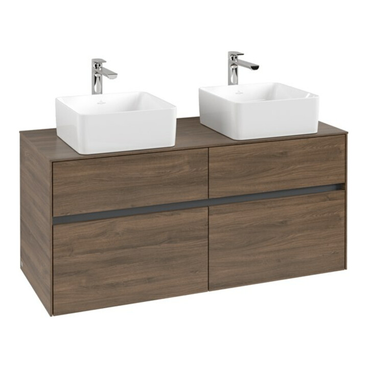 V&B Meuble sous-lavabo Collaro 120x54,8x50 cm, 2 portes, chêne Arizona