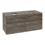 V&B Meuble sous lavabo Collaro 120x54,8x50 cm, 2 tiroirs, chêne stone-3
