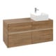V&B Meuble sous lavabo Collaro 120x54,8x50 cm, droite, LED 8,8 W, Kan Oa-4