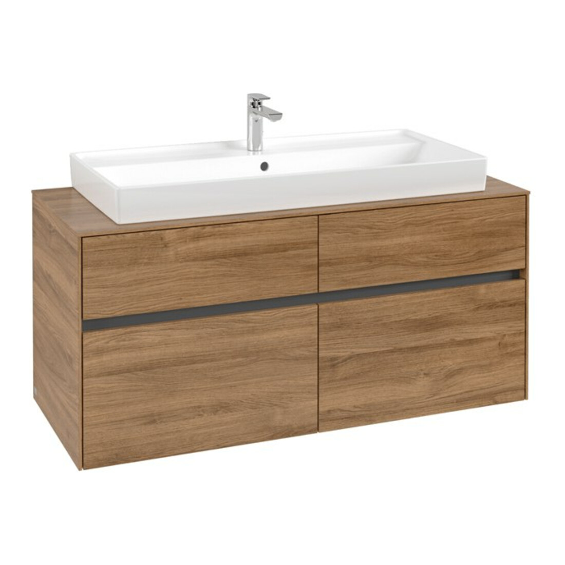 V&B Meuble sous lavabo Collaro 120x54,8x50 cm, évier centré, chêne Kansas