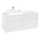 V&B Meuble sous lavabo Collaro 120x54,8x50 cm, lavabo à gauche, blanc mat-1