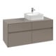V&B Meuble sous lavabo Collaro 120x54,8x50 cm, lavabo droit, LED 8,8 W, blanc Oa-1