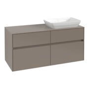 V&B Meuble sous-lavabo Collaro 120x54,8x50 cm, lavabo droit, LED 8,8 W, bleu Oa