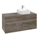 V&B Meuble sous lavabo Collaro 120x54,8x50 cm, lavabo droit, LED 8,8 W, st. Oa-1