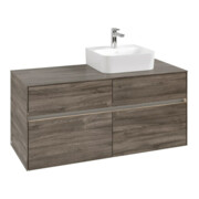 V&B Meuble sous lavabo Collaro 120x54,8x50 cm, lavabo droit, LED 8,8 W, st. Oa
