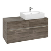 V&B Meuble sous lavabo Collaro 120x54,8x50 cm, lavabo droite, LED 8,8 W, st. Oa-3