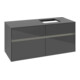 V&B Meuble sous-lavabo Collaro 120x54,8x50 cm, lave-mains droite, LED 8,8 W, glo Gr-1