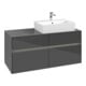 V&B Meuble sous-lavabo Collaro 120x54,8x50 cm, lave-mains droite, LED 8,8 W, glo Gr-3