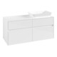 V&B Meuble sous-lavabo Collaro 120x54,8x50 cm, LV droite, blanc brillant-1
