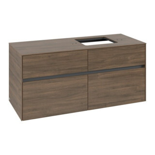 V&B Meuble sous-lavabo Collaro 120x54,8x50 cm, LV droite, chêne Arizona