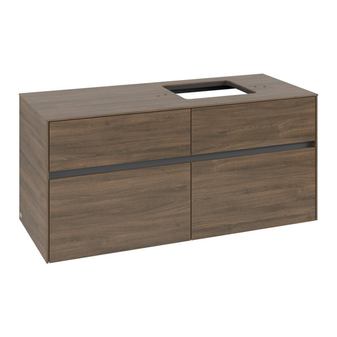 V&B Meuble sous-lavabo Collaro 120x54,8x50 cm, LV droite, chêne Arizona