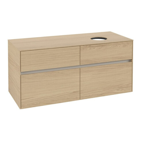 V&B Meuble sous lavabo Collaro 120x54,8x50 cm, LV droite, Chêne nordique