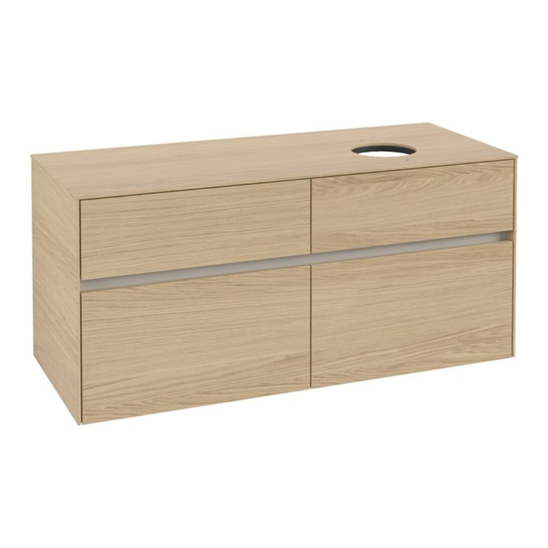 V&B Meuble sous lavabo Collaro 120x54,8x50 cm, LV droite, Chêne nordique