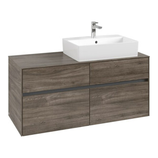 V&B Meuble sous-lavabo Collaro 120x54,8x50 cm, LV droite, chêne pierre