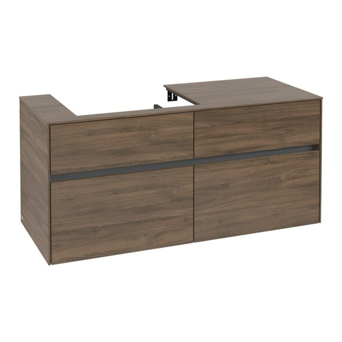 V&B Meuble sous lavabo Collaro 120x54,8x50 cm, LV gauche, chêne arizona