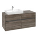 V&B Meuble sous lavabo Collaro 120x54,8x50 cm, LV gauche, chêne pierre-1