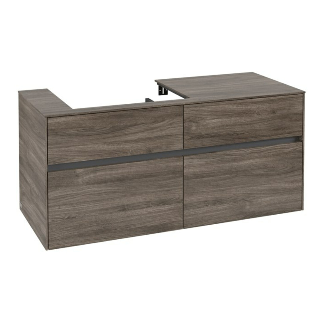 V&B Meuble sous lavabo Collaro 120x54,8x50 cm, LV gauche, chêne pierre