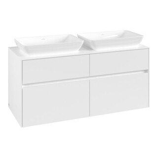 V&B Meuble sous-lavabo Collaro 120x54,8x50 cm, pour 2 vasques, blanc mat