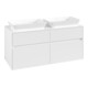 V&B Meuble sous-lavabo Collaro 120x54,8x50 cm, pour 2 vasques, blanc mat-1