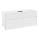 V&B Meuble sous-lavabo Collaro 120x54,8x50 cm, vasque centrale, Blanc Mat-3