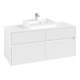 V&B Meuble sous lavabo Collaro 120x54,8x50 cm, vasque centrale, blanc mat-1