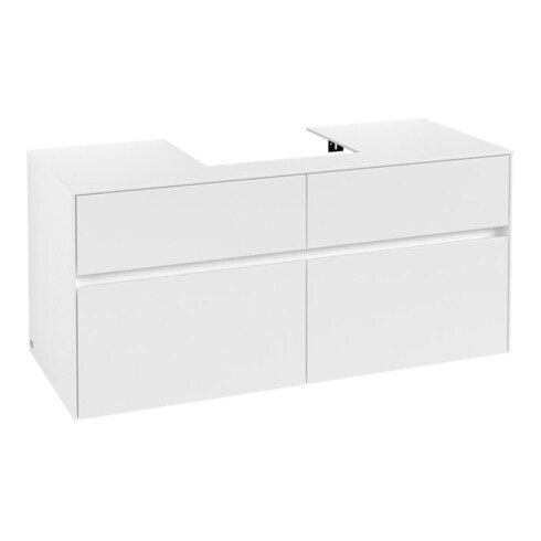 V&B Meuble sous lavabo Collaro 120x54,8x50 cm, vasque centrale, blanc mat