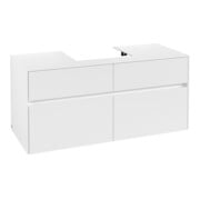 V&B Meuble sous lavabo Collaro 120x54,8x50 cm, vasque centrale, blanc mat-3