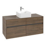 V&B Meuble sous lavabo Collaro 120x54,8x50 cm, vasque centrale, chêne Arizona