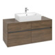 V&B Meuble sous-lavabo Collaro 120x54,8x50 cm, vasque centrale, chêne Arizona