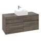 V&B Meuble sous lavabo Collaro 120x54,8x50 cm, vasque centrale, chêne pierre-1