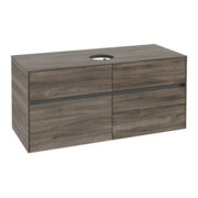 V&B Meuble sous lavabo Collaro 120x54,8x50 cm, vasque centrale, chêne pierre-3