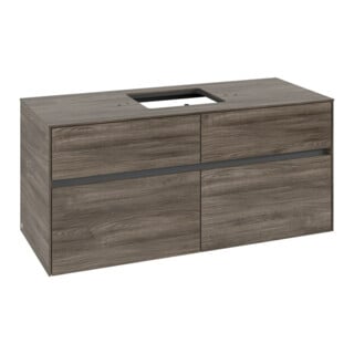 V&B Meuble sous-lavabo Collaro 120x54,8x50 cm, vasque centrale, chêne stone