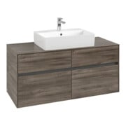V&B Meuble sous-lavabo Collaro 120x54,8x50 cm, vasque centrale, chêne stone-3