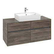 V&B Meuble sous-lavabo Collaro 120x54,8x50 cm, vasque centrale, chêne stone-4