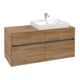 V&B Meuble sous lavabo Collaro 120x54,8x50 cm, vasque droite, chêne Kansas-3