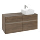 V&B Meuble sous-lavabo Collaro 120x54,8x50 cm, vasque droite, LED 8,8 W, Ariz. Oa-1