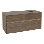 V&B Meuble sous-lavabo Collaro 120x54,8x50 cm, vasque droite, LED 8,8 W, Ariz. Oa-3