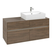 V&B Meuble sous-lavabo Collaro 120x54,8x50 cm, vasque droite, LED 8,8 W, Ariz. Oa-3