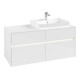 V&B Meuble sous-lavabo Collaro 120x54,8x50 cm, vasque droite, LED 8,8 W, blanc brillant-1
