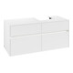 V&B Meuble sous lavabo Collaro 120x54,8x50 cm, vasque droite, LED 8,8 W, blanc mat-1