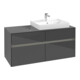 V&B Meuble sous lavabo Collaro 120x54,8x50 cm, vasque droite, LED 8,8 W, glo Gr-3