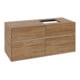 V&B Meuble sous lavabo Collaro 120x54,8x50 cm, vasque droite, LED 8,8 W, Kan Oa-1