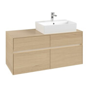 V&B Meuble sous-lavabo Collaro 120x54,8x50 cm, vasque droite, LED 8,8 W, Nord Oa-4
