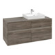 V&B Meuble sous lavabo Collaro 120x54,8x50 cm, vasque droite, LED 8,8 W, st. Oa-1