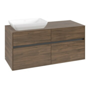 V&B Meuble sous lavabo Collaro 120x54,8x50 cm, vasque gauche, chêne Arizona