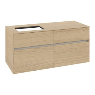 V&B Meuble sous lavabo Collaro 120x54,8x50 cm, vasque gauche, chêne nordique