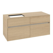 V&B Meuble sous lavabo Collaro 120x54,8x50 cm, vasque gauche, chêne nordique