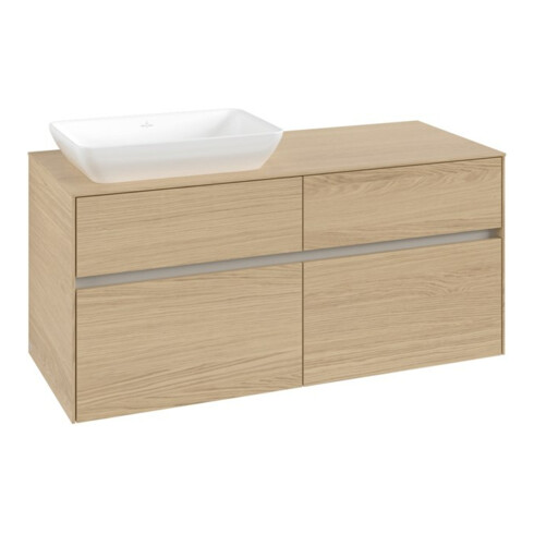 V&B Meuble sous lavabo Collaro 120x54,8x50 cm, vasque gauche, chêne nordique
