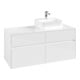 V&B Meuble sous lavabo Collaro 120x54,8x50 cm, WT d, LED 8,8 W, blanc brillant-1