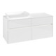 V&B Meuble sous lavabo Collaro 120x54,8x50 cm, WT l, LED 8,8 W, blanc brillant-1